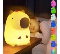 Trahoo-Veilleuse, Capybara Veilleuse Bebe, Silicone Lumi¿¿Re B¿¿B¿¿ Nocturne, 7 Couleurs Led Rechargeable Lampe Chevet Veilleuse Enfant, Pour D¿¿Coration Chambre Enfant, Cadeau D'anniversaire