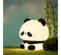 Trahoo-Veilleuse Panda, Veilleuse Panda En Silicone Pour Enfants, Lampe Tactile 3 Couleurs, Variateur/Minuterie, Luz Pour Chambre De Bébé, Lampe De Chevet Portable Rechargeable Par Usb