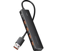 TRAHOO-VENTION Hub USB 3.2 Gen2 10Gbps, 4 Ports USB-A + Type-C, Adaptateur Multiport 5-en-1 Ultra Rapide Compatible PC/Mac/PS5/Xbox/Steam Deck, Conception Compacte pour Télétravail et Gaming