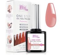 Trahoo-Vernis Semi Permanent Uv/Led One Step 12 Ml - Nectar De P¿ºche - Effet Ongles Fonc¿¿S Mais Tr¿¿S Brillants Avec Ou Sans Base Et Top Coat