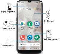 TRAHOO-Verre Trempé pour Doro 8200/8100/8100 Plus, 3 Pièces 9H Dureté [Anti-Rayures][Sans Bulles][Haute définition][Facile à installer] Protection écran pour Doro 8100 Plus