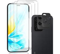 TRAHOO-Verre Trempé pour Honor 200 Lite, Honor 200 Lite Protection d'écran 3 Pièces et Honor 200 Lite Verre Trempé d'objectif Protecteur 2 Pièces. Anti-Rayures, HD pour Honor 200 Lite