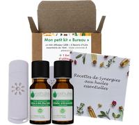 Trahoo-Voshuiles - Mon Petit Kit Bureau - 2 Huiles Essentielles Bio - 100% Pure Et Naturelle - Hebbd, Ecocert - Niaouli, Tea Tree - Mini Diffuseur Usb Inclus - Concentration & Bien-Être - 2x10ml