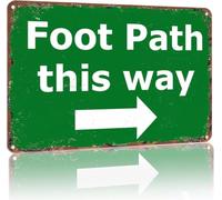 Trail Marker Metal Sign Foot Path This Way for Park 8 X 12 in