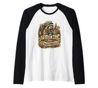 Trail Mix and Daydreams Raccoon Hiker Snacks Outdoorsy Manche Raglan