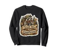 Trail Mix and Daydreams Raccoon Hiker Snacks Outdoorsy Sweatshirt