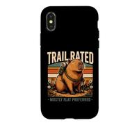 Trail Rated Most Flat Preferred Capybara Hiker Coque pour iPhone X/XS