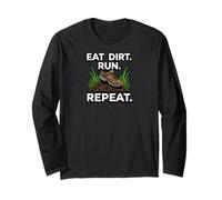Trail Runner Eat Dirt Run Repeat XC Athlete Manche Longue