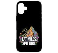 Trail Runner Eat Miles Spit Dirt Mountain Coque pour iPhone 16 Plus