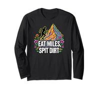 Trail Runner Eat Miles Spit Dirt Mountain Manche Longue