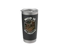 Trail Running Hiking Mud Is My Palette Gobelet isotherme en acier inoxydable double paroi