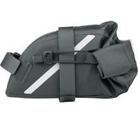 Trail Saddle Bag L (Bicycle Bag,Waterproof,Rolltop Closure,For Mountain Bikes And Gravel,Reflective Mounts) Black