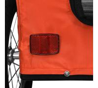 Trailer à Vélo à Vélo de Compagnie Orange, Gris, Gris, Oxford et en Fer, adapté pour Transporter de Petits Chiens et Animaux de Compagnie, avec Un Espace Confortable pour Une