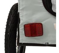 Trailer à Vélo pour Animaux de Compagnie Tissu Gris et Noir Oxford et Fer, Conception Pratique, Confortable, Conduisant en Toute sécurité avec Réflecteurs, Grandes Applications
