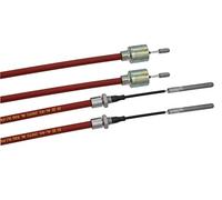 trailer parts4u Lot de 2 câbles de frein Alko Longlife d'origine - Longueur : 1430 mm - Longueur totale : 1640 mm - Filetage M8 sur la corde - Filetage M12 sur la coque - Rouge - Métal - Câble de