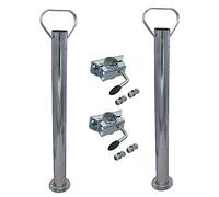 trailer parts4u Lot de 2 supports pour remorque - 600 mm - 60 cm - Avec support, collier de serrage et matériel de fixation