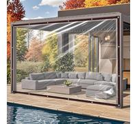 Trailer Tarpaulin,2 x 4 m Transparent Protective Tarpaulin,Waterproof Outdoor Tarpaulin,Transparent Plastic Tarpaulin with Eyelets,Reinforced High Density Anti-Tear Resistant Tarpaulin