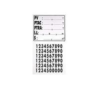 TRAILERS EQPT Plaque de Tare adhésive Vinyle One Size Montage mural Permanent
