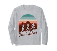 Traileur Trail Libre Idée-Cadeau Coureur Course à Pied Manche Longue