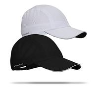 TrailHeads Chapeau de Course à Pied léger à séchage Rapide pour Homme - Casquette de Sport athlétique pour Tennis, Salle de Sport, Taille Unique - Blanc et Noir