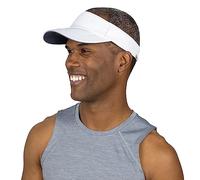 TrailHeads Chapeau de soleil pour homme - Visières de golf recyclées pour homme - Visière de course pour homme pour tennis, sport, entraînement - Blanc, BLANC, taille unique