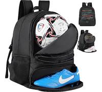 TRAILKICKER Sac à dos de basket-ball en maille noire avec compartiment pour ballon et chaussures pour tous les sports - Sac d'équipement de volleyball, de football pour garçons, filles, hommes, femmes