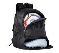 TRAILKICKER Sac à dos de football noir avec compartiment à chaussures pour homme et garçon