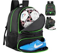 TRAILKICKER Sac à Dos de Football pour Ballon de Football, Sac de Basket-Ball, Sac de Volley-Ball, Accessoires de Football, Sac à Dos de Sport, Vert, Tk13vert, Taille Unique, Sport