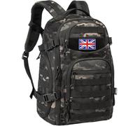 TRAILKICKER Sac à dos tactique pour ordinateur portable de 35 l - Sac militaire Molle Army Assault Pack 3 jours Sac à dos de randonnée Treeking Camouflage Chasse Sac à dos pour homme avec écusson