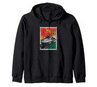 Train à balles Shinkansen japonais Kanji rétro souvenir Sweat à Capuche