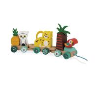 Jouet en bois Tropik Train tropical à tirer