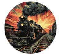 Train à Vapeur 1000 Pièces Animation Puzzle pour Adulte Qualité Supérieure De l'art De La DécoRation Moderne Adultes Et Enfants Dès 14 Ans 1000pcs (67.5x67.5cm)