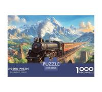 Train à Vapeur 1000 Pieces Jigsaw Puzzles for Adults Educhational Games Stress Relieving Entertainment Cultivate The Spirit of Teamwork for Family Decorations 38x26cm/1000pcs