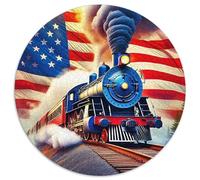 Train à Vapeur 1000 Pièces Puzzle Circulaire Arts créatifs Puzzles Classiques Puzzle Familial Jeu D'Intelligence Cadeaux 1000pcs (67.5x67.5cm)