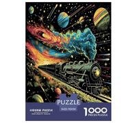 Train à Vapeur 1000 Pièces Puzzle pour Enfants À Partir De 14 Ans, Parfait pour Les Amateurs De Puzzles, Cadeau d'anniversaire, Jeux Éduchatif, Qualité Premium 70x50cm/1000pcs