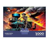 Train à Vapeur 1000 Pièces Puzzle Premium Puzzle Classique Carton Haut De Gamme - Anti-Stress, Déco Murale, Cadeau Parfait pour Femmes, Hommes Et Seniors 52x38cm/1000pcs