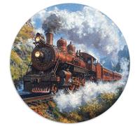 Train à Vapeur Circulaire Puzzle 1000 Pièces pour Adultes DIY Unique Classiques Jeux De Défi Uniques 1000pcs (67.5x67.5cm)