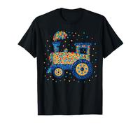 Train à Vapeur coloré Dot Art pour Enseignants d'art et Enfants T-Shirt