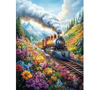 Train à Vapeur dans la forêt d'automne 1000 Pièces Puzzle Collectionneur en Carton Rigide sans Déformation Mythes Animal Plante Très Difficile Motif Complexe Décoration Murale Qualité Premium 100