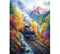 Train à Vapeur dans la vallée d'automne Puzzle 300 Pièces pour Adultes Educa Vision Décoratif Qualité Supérieure Décoration Salon Challenge Créatif Cadeau Original 300 PCS