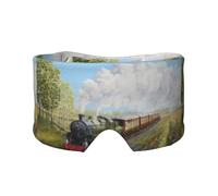 Train à vapeur et chemin de fer,Masque pour les yeux bloquant la lumière Cache-yeux et cache-oreilles pour le sommeil