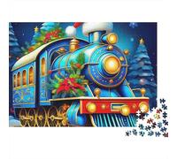 Train à Vapeur Puzzle 1000 Pièces - Challenge Zen, Carte Géographique À Assembler, Poster Inclus, Cadeau Éducatif, 38x26cm/1000pcs