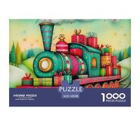 Train à Vapeur Puzzle 1000 Pièces Puzzle Adulte Classiques Jeu D'Intelligence 52x38cm/1000pcs