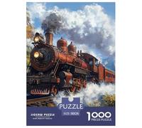 Train à Vapeur Puzzles De 1000 Pièces pour Adultes Classiques pour Jeux Et Activités Familiales Stimulantes, Art Adultes Enfants 38x26cm/1000pcs