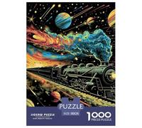 Train à Vapeur Puzzles De 1000 Pièces pour Toute La Famille Classiques Jeu D' Impossible, Idée Cadeau 38x26cm/1000pcs