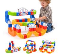 Train Anti-gravité, Piste STEM 3D 100 pièces pour Enfants dès 3 Ans | Piste 100 pièces à assembler, loopings 360° et parcours à l’envers. Jouet STEM stable, transportable pour enfants dès 3 ans.