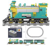 Train C - Moc City Train Station Track Rail High-Tech Blocs De Construction Créatifs, Briques, Jouets Diy Pour Enfants