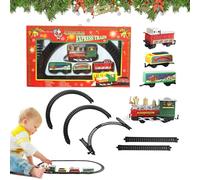 Train Christmas avec Circuit - Ensemble Train Électrique,Ornement Festif Électrique pour Fête Jeu à la Maison Garçon Fille