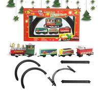 Train Christmas avec Circuit,Jouet Train Électrique | Ornement Festif Électrique pour Fête Jeu à la Maison Garçon Fille