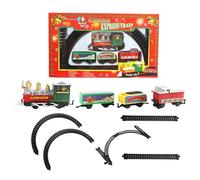 Train Christmas avec Circuit, Train Créatif de Noël pour Fille et Garçon, Ornement Festif Électrique pour Fête Jeu à la Maison Garçon Fille